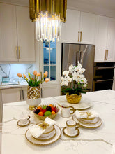 Load image into Gallery viewer, White Porcelain Coffee Set With Gold Edge, 7.5 Oz