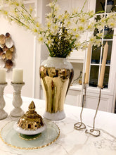 Load image into Gallery viewer, 12”H Pair of Tall Silver Candle Holder