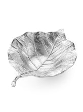 Load image into Gallery viewer, Leaf Shaped Silver Bowl with Vein Design