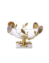 Load image into Gallery viewer, Glass Salad Bowl With Stone Design