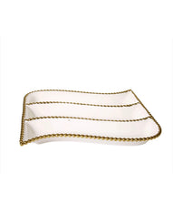 Load image into Gallery viewer, Porcelain White 3 Divider Tracker Dish