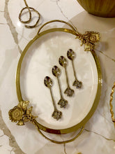 Load image into Gallery viewer, Set Of Four Spoons with Jeweled Flower