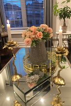 Load image into Gallery viewer, Flower Shaped Gold Candle Holder