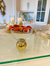 Load image into Gallery viewer, Set of 4 Dessert Bowls on Gold Ball Pedestal
