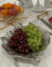 Load image into Gallery viewer, Leaf Shaped Silver Bowl with Vein Design