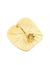 Load image into Gallery viewer, Gold Square Napkin Holder With Lotus Flower Design