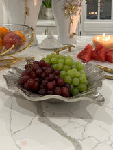 Load image into Gallery viewer, Leaf Shaped Silver Bowl with Vein Design