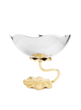 Load image into Gallery viewer, Stainless Steel Footed Bowl With Lotus Flower Design