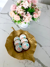 Load image into Gallery viewer, Leaf Shaped Gold Bowl with Vein Design