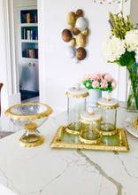 Load image into Gallery viewer, Footed Bowl with Gold Border