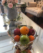 Load image into Gallery viewer, Glass Salad Bowl With Stone Design