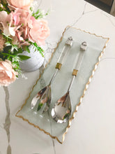 Load image into Gallery viewer, Stainless Steel Salad Servers with Gold edge