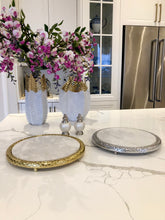 Load image into Gallery viewer, 11" Gold Florentine Marble Tray