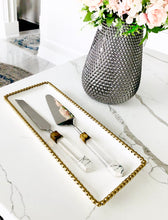 Load image into Gallery viewer, Stainless Steel Cake Servers with Dust Acrylic Handles