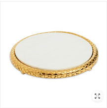 Load image into Gallery viewer, 11" Gold Florentine Marble Tray