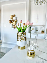 Load image into Gallery viewer, Gold Diffuser with White Block Design, "English Pear & Frees