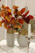 Load image into Gallery viewer, Gold and White Two Tone Vase