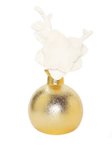 Load image into Gallery viewer, Matte Gold Diffuser  with Dimensional White Flower