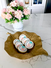 Load image into Gallery viewer, Leaf Shaped Gold Bowl with Vein Design