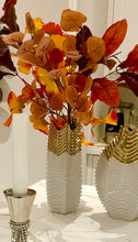 Load image into Gallery viewer, Gold and White Two Tone Vase