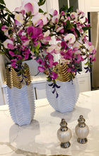Load image into Gallery viewer, Gold and White Two Tone Vase