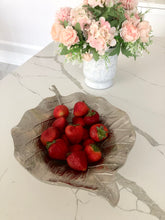 Load image into Gallery viewer, Leaf Shaped Silver Bowl with Vein Design