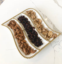 Load image into Gallery viewer, Porcelain White 3 Divider Tracker Dish