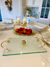 Load image into Gallery viewer, Set of 4 Dessert Bowls on Gold Ball Pedestal