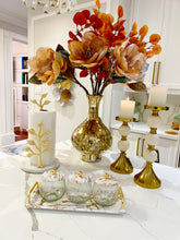 Load image into Gallery viewer, Gold Marble 3 Bowl Serving Dish with Gold Ball Design