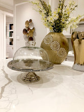 Load image into Gallery viewer, Stainless Steel Dome Cake Stand with Diamonds