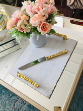 Load image into Gallery viewer, Marble Challah Tray - Gold Handles