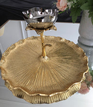 Load image into Gallery viewer, Gold Round Chip and Dip Bowl