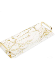 Load image into Gallery viewer, Gold Marble 3 Bowl Serving Dish with Gold Ball Design