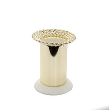 Load image into Gallery viewer, Gold Taper Candle Holder on Marble Base