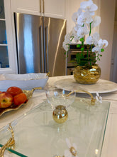 Load image into Gallery viewer, Set of 4 Dessert Bowls on Gold Ball Pedestal