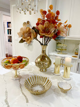 Load image into Gallery viewer, Gold Taper Candle Holder on Marble Base