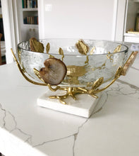 Load image into Gallery viewer, Glass Salad Bowl With Stone Design