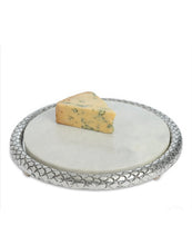 Load image into Gallery viewer, 11" Silver Florentine Marble Tray