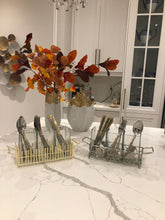 Load image into Gallery viewer, Cutlery Holder with Gold Symmetrical Design
