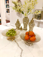 Load image into Gallery viewer, Glass Food or Fruit Dish with Silver Base
