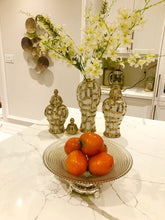 Load image into Gallery viewer, Glass Food or Fruit Dish with Silver Base
