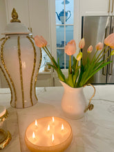Load image into Gallery viewer, White Water Pitcher Stainless Handle Flower Detail
