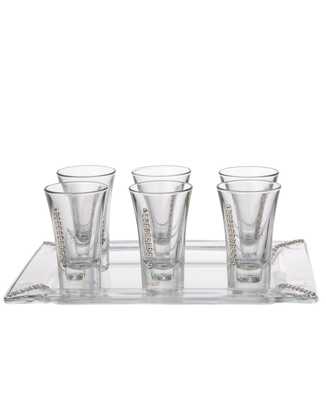 Swarovski Crystal 6 Liquor Glass With Tray