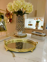 Load image into Gallery viewer, Gold Mirrored Tray
