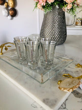 Load image into Gallery viewer, Swarovski Crystal 6 Liquor Glass With Tray
