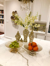 Load image into Gallery viewer, Glass Food or Fruit Dish with Silver Base
