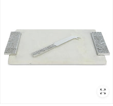 Load image into Gallery viewer, Eclipse Marble Cheese Tray with Cheese Knife

