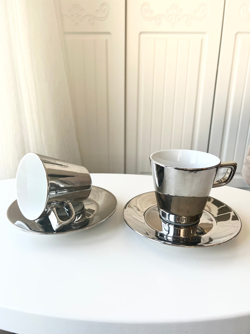 Tea cups Silver - set of 2