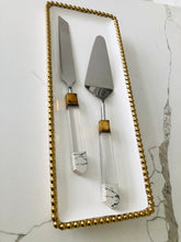 Load image into Gallery viewer, Stainless Steel Cake Servers with Dust Acrylic Handles
